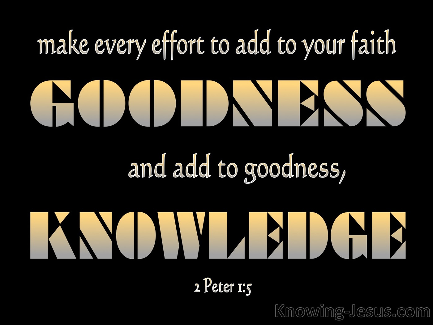 2 Peter 1:5 Add To Your Faith Goodness (black)